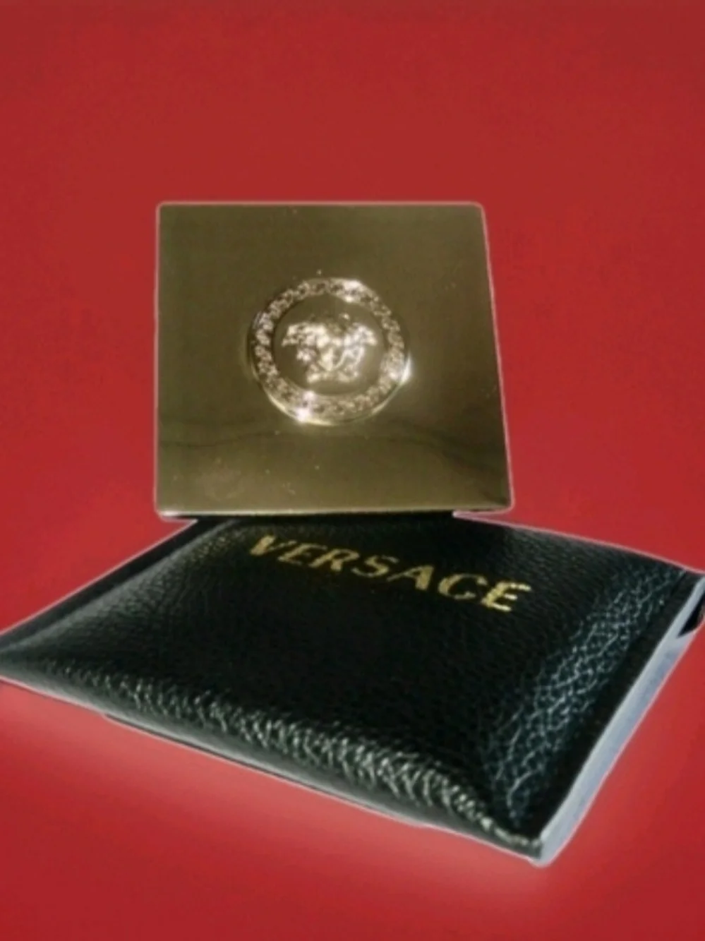 Versace Gold Compact Mirror with Black Case - Picture 2 of 5